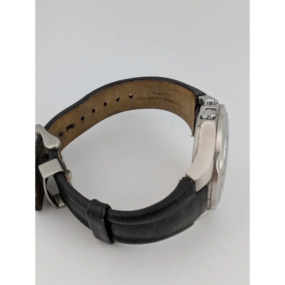 Timex I-Control Indiglo Tachymeter Watch Men 40mm Case Leather Band- New Battery